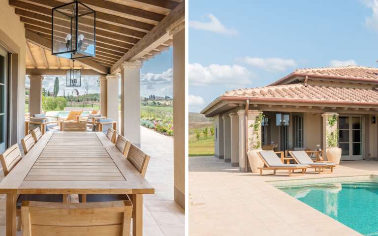 al fresco dining and swimming pool