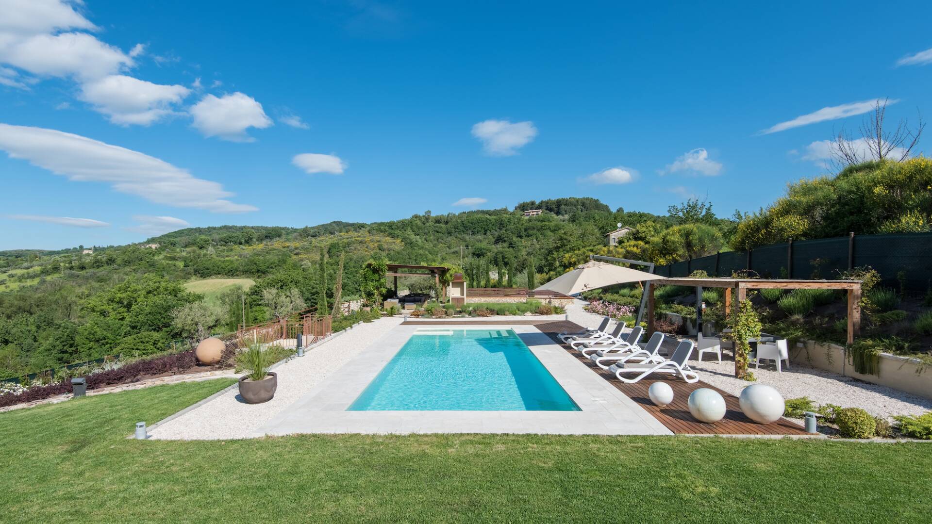 rooftop garden with pool