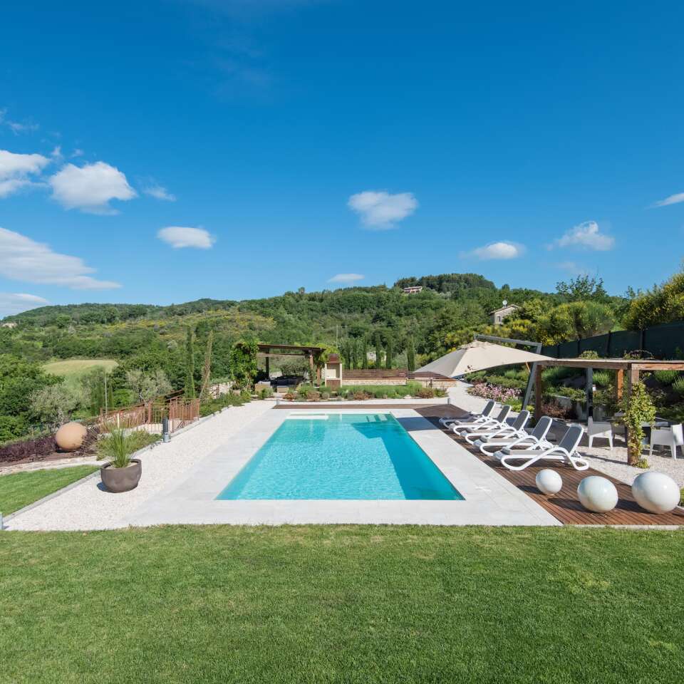 rooftop garden with pool