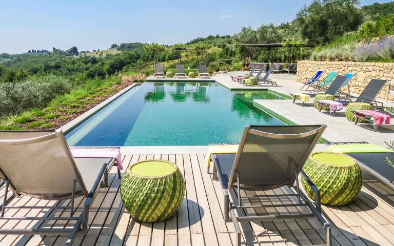 salt water infinity swimming pool