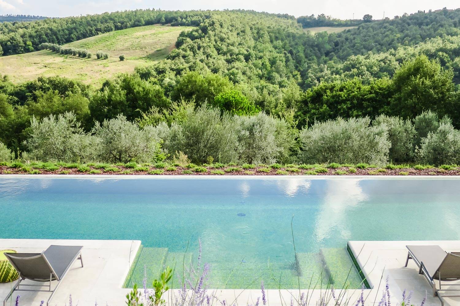 salt water infinity swimming pool