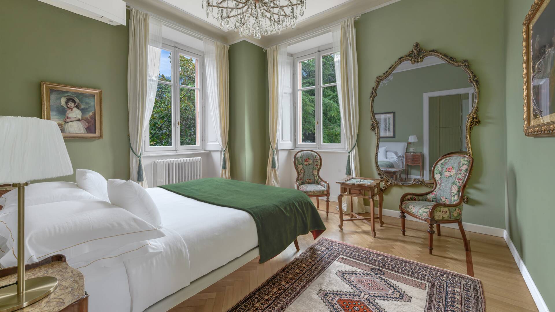 green bedroom, second floor
