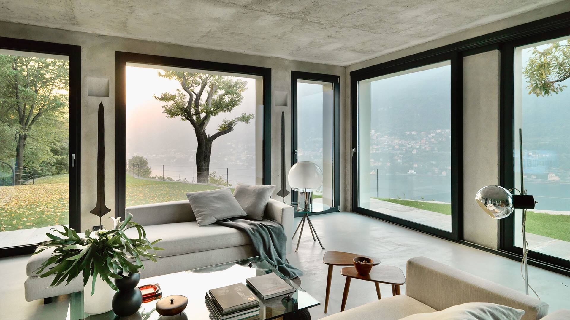 contemporary design with French windows