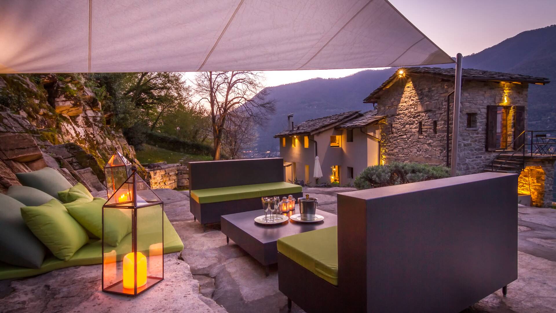 outdoor pergola during sunset