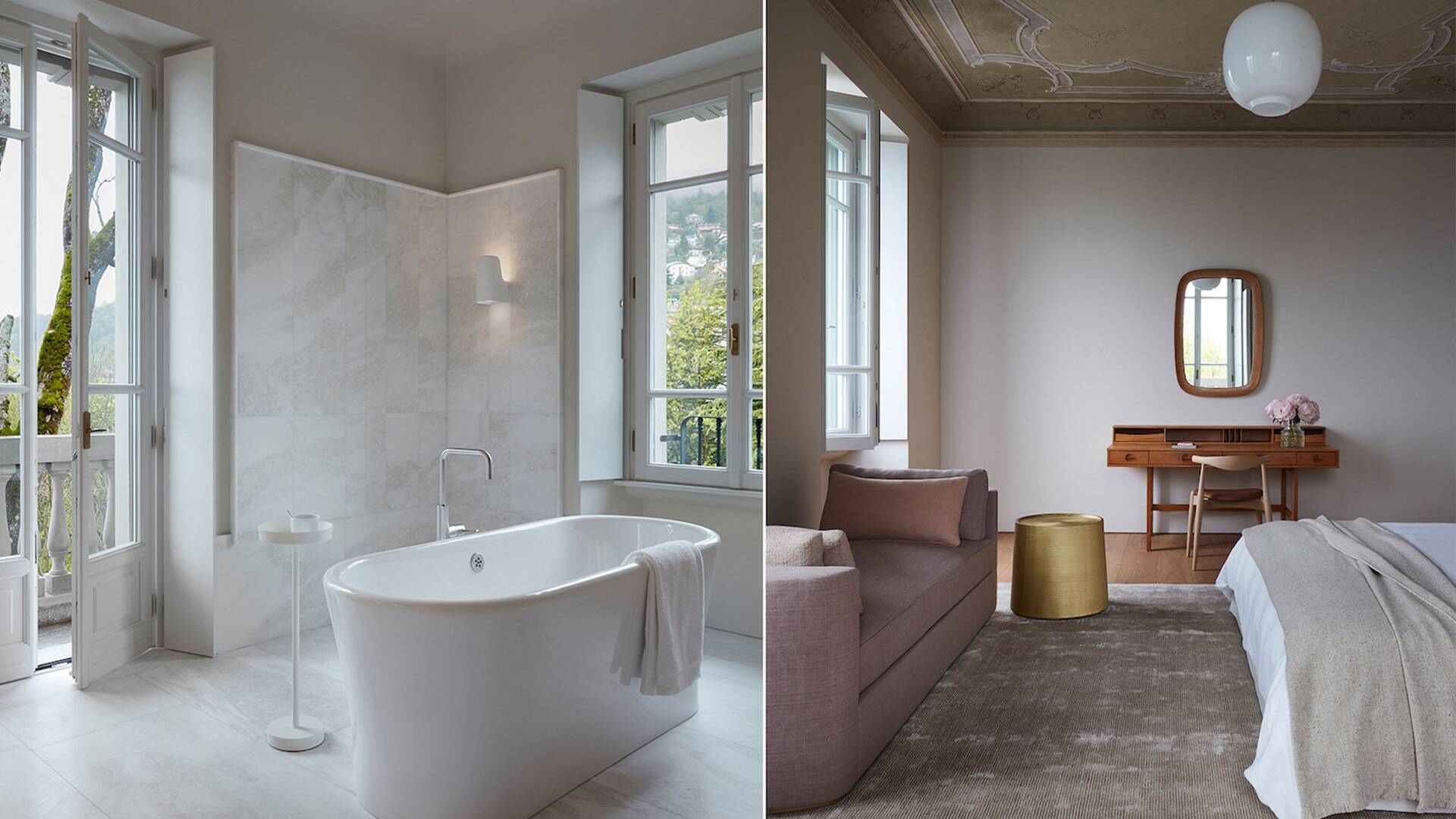 luxury vacation villa Como Lake rooms
