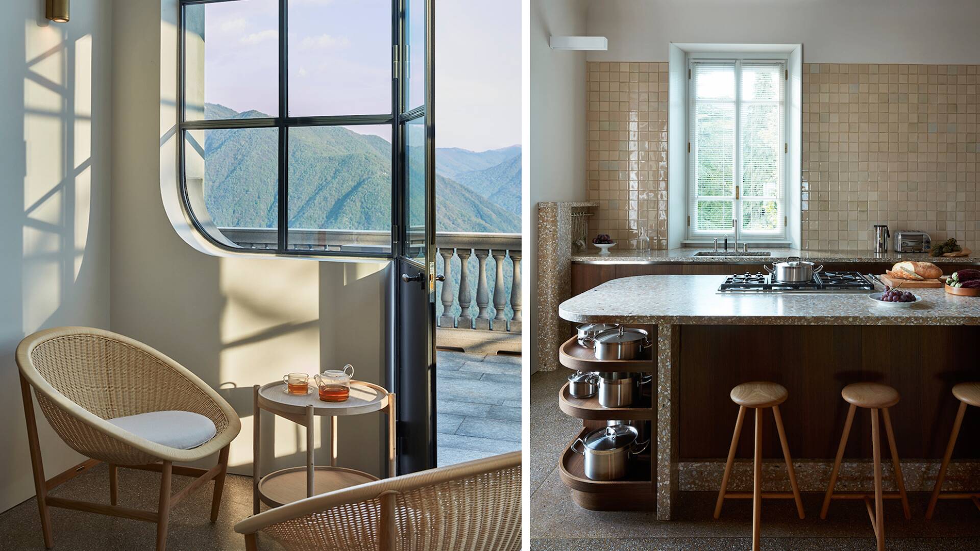 luxury villa Como Lake kitchen