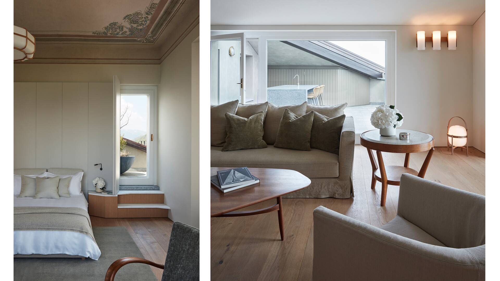 luxury vacation villa Como Lake rooms