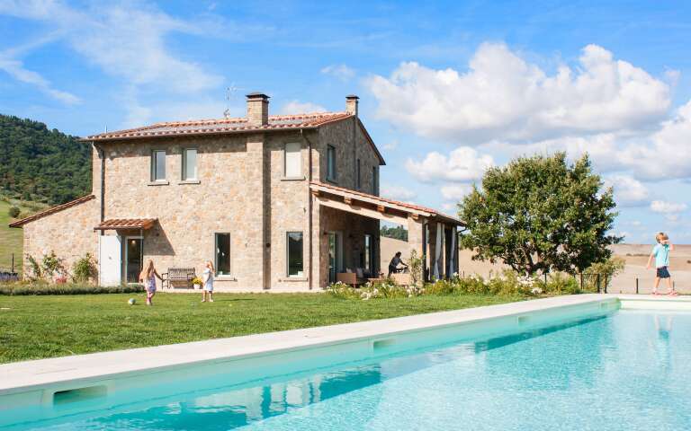 luxury vacation rentals in a contemporary Tuscan villa