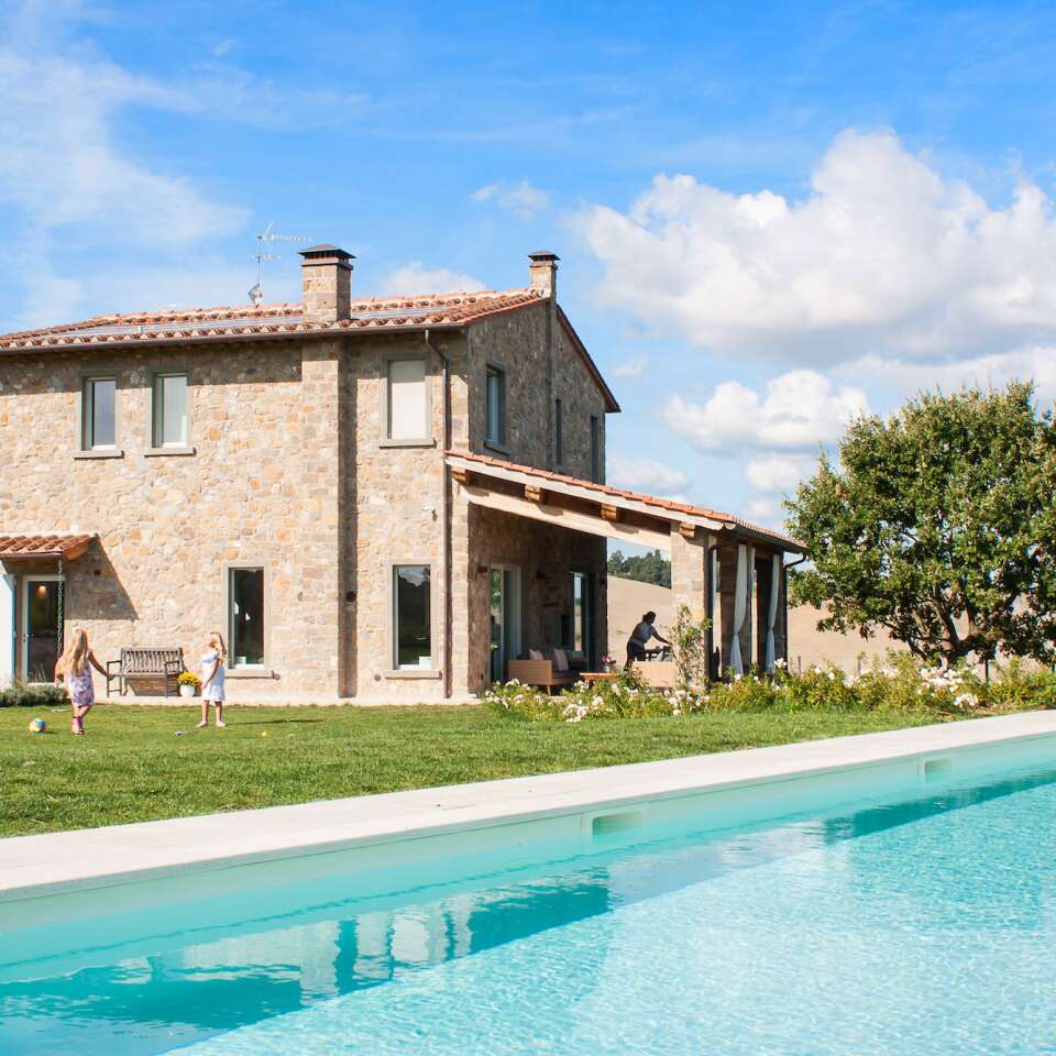 luxury vacation rentals in a contemporary Tuscan villa