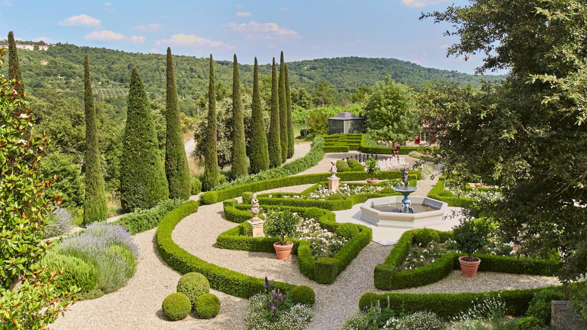 manicured private gardens