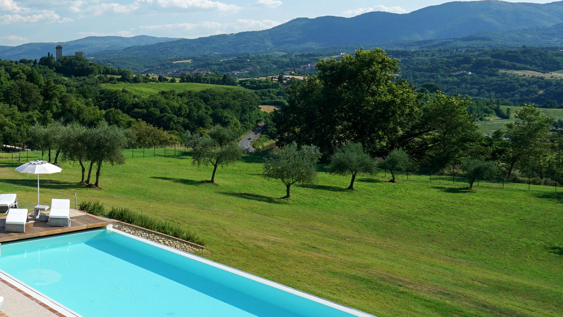 view of Tuscan hills