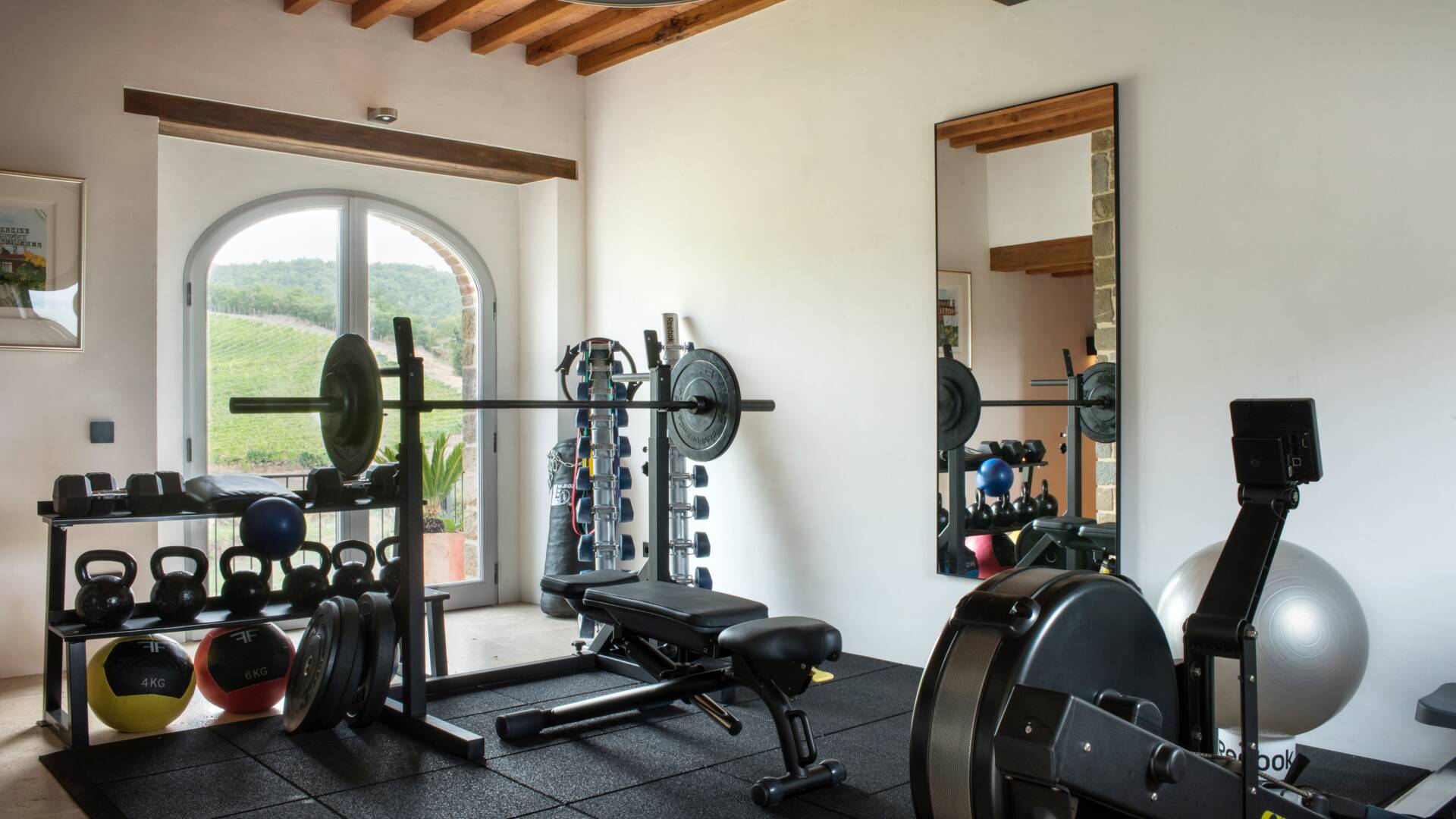 main villa, gym