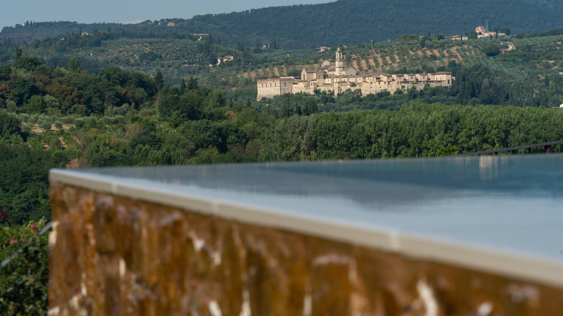 view on the tuscan hills