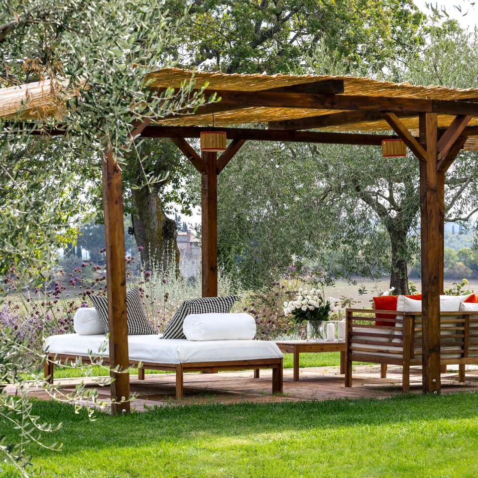 covered outdoor sitting area