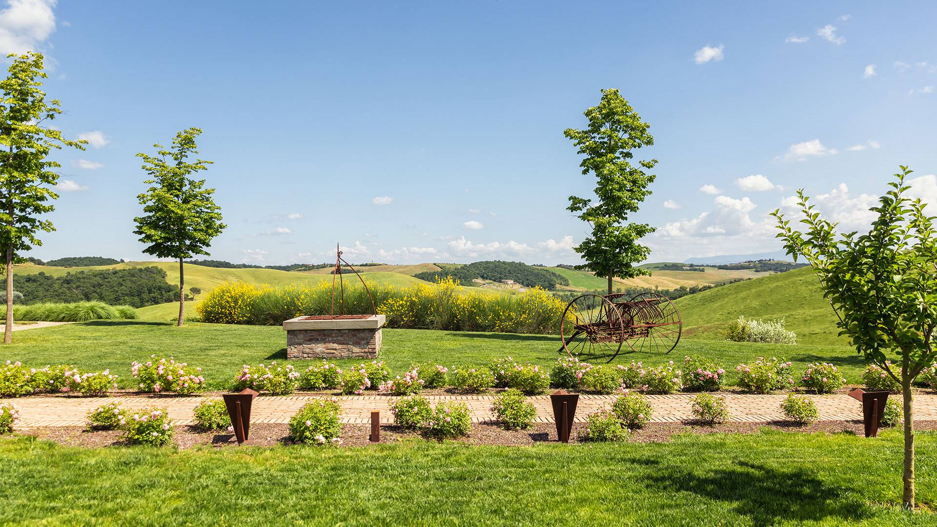 extensive private garden