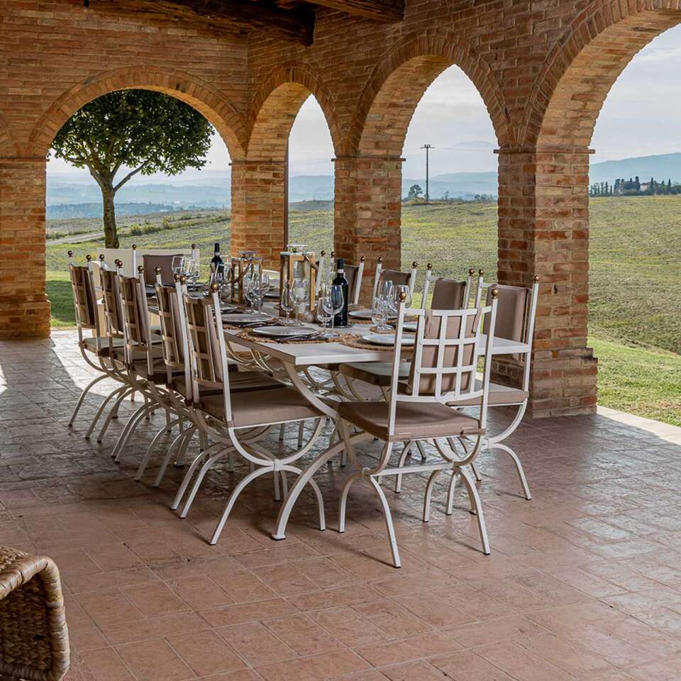 covered dining table