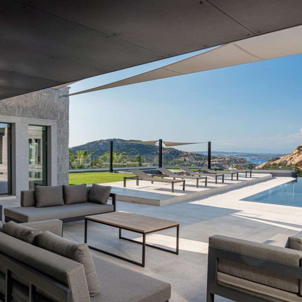 covered private terrace