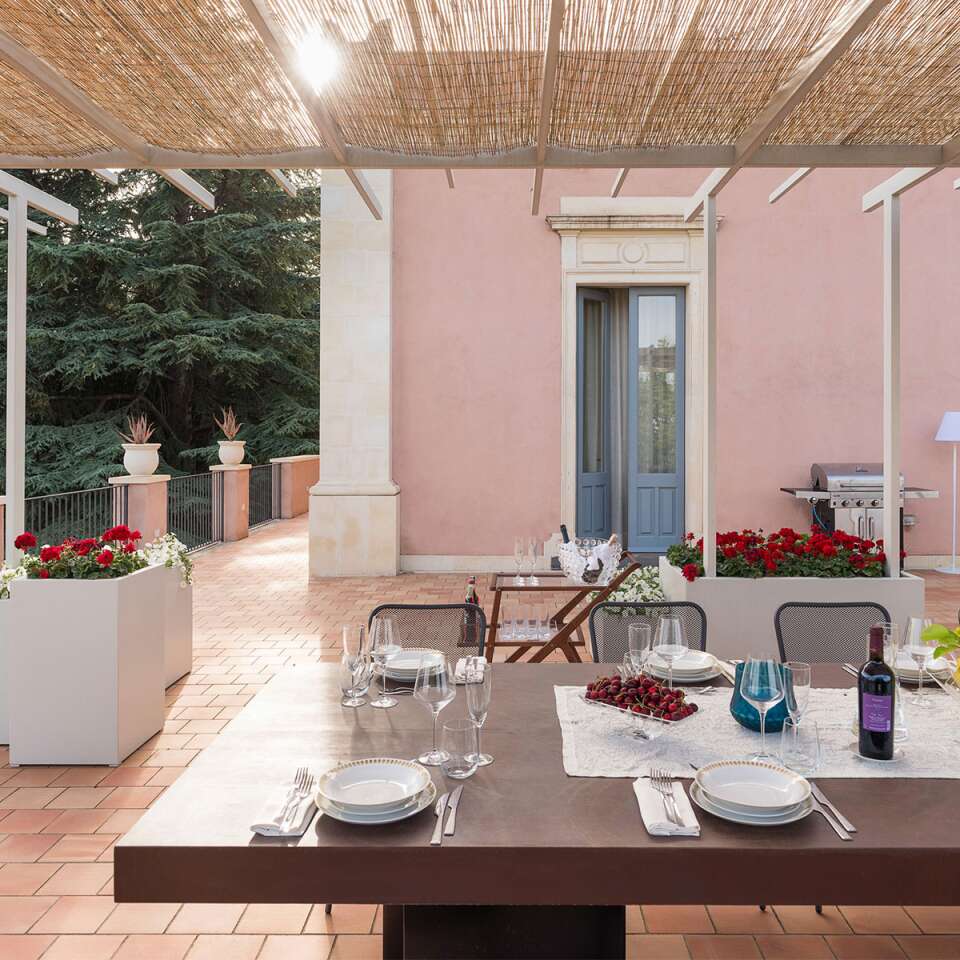 covered terrace for alfresco dining 