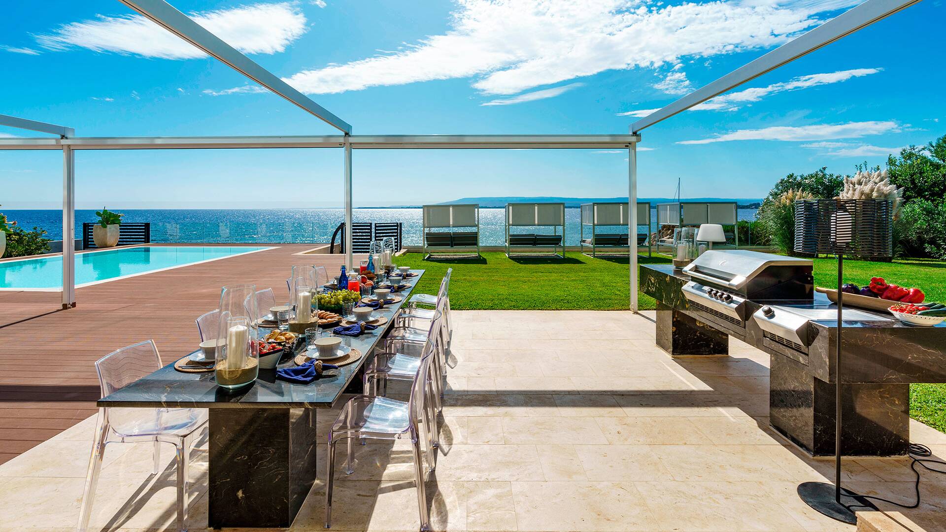 covered pergola for al fresco dining 