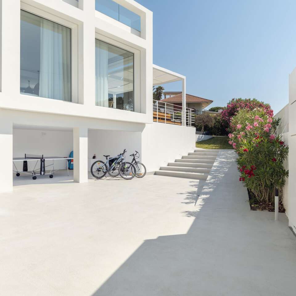 parking area of the villa