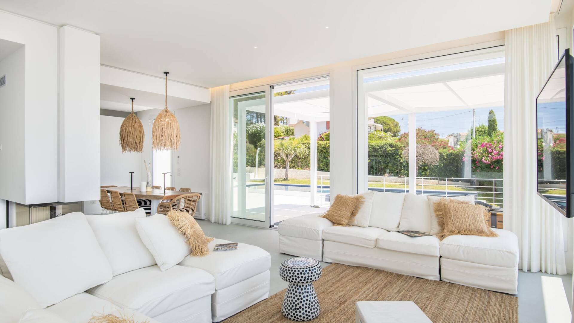 luxury living room and dining area