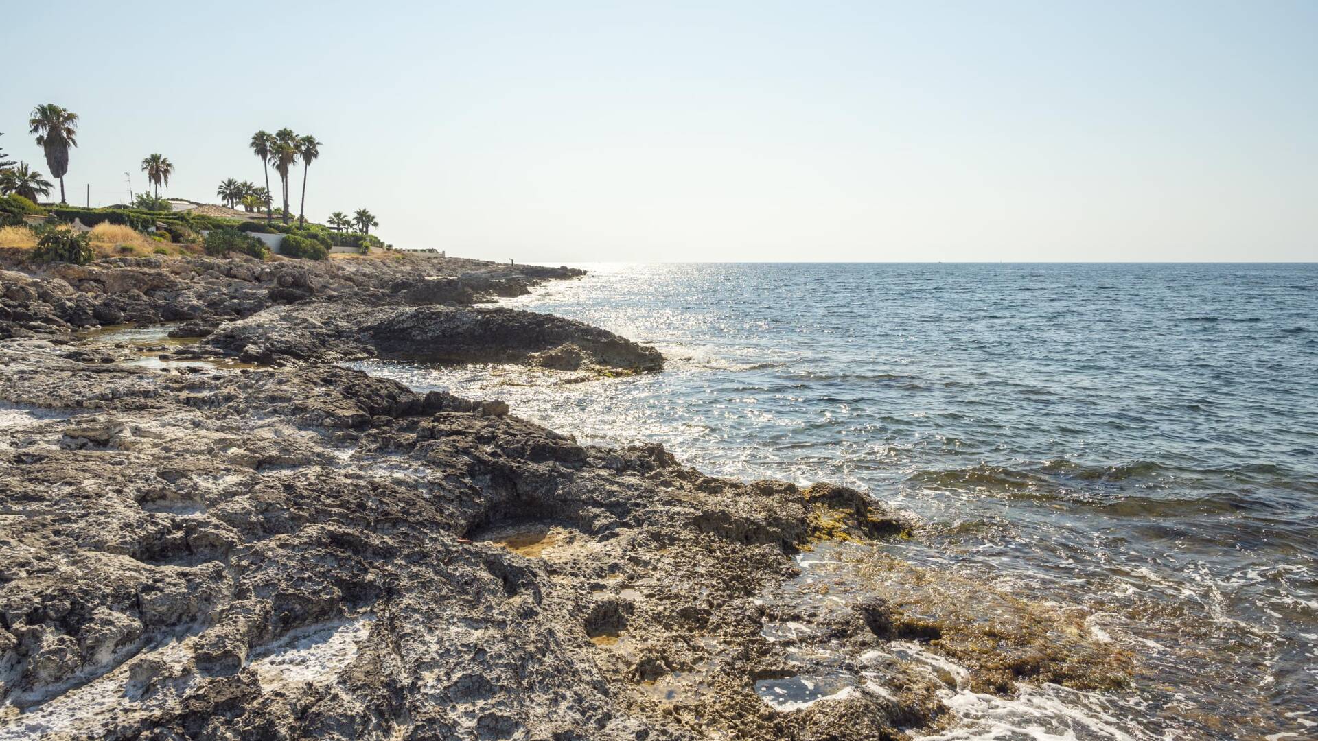 cliff in front of the villa