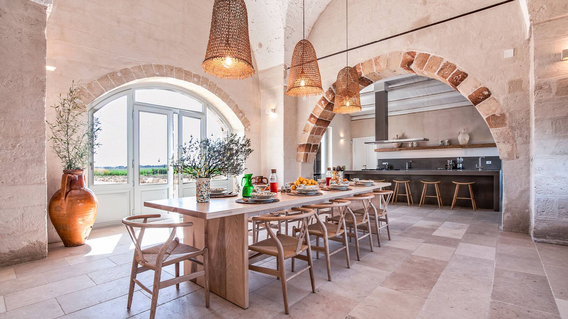 Fully equipped kitchen of the guest house