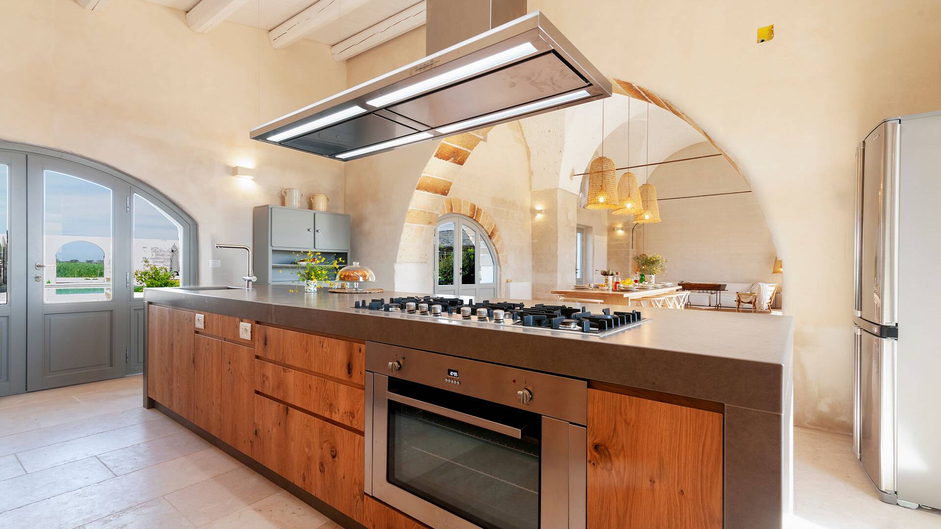 Fully equipped kitchen of the guest house