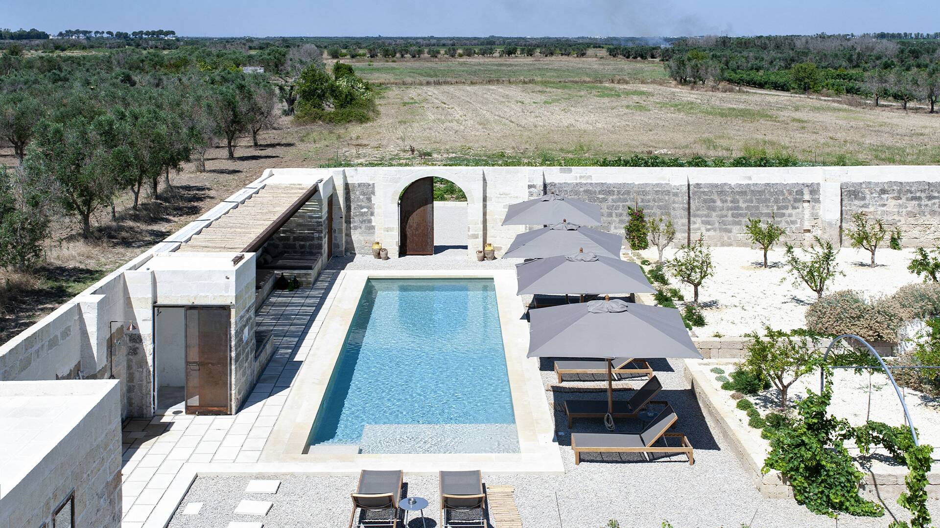 view over swimming pool