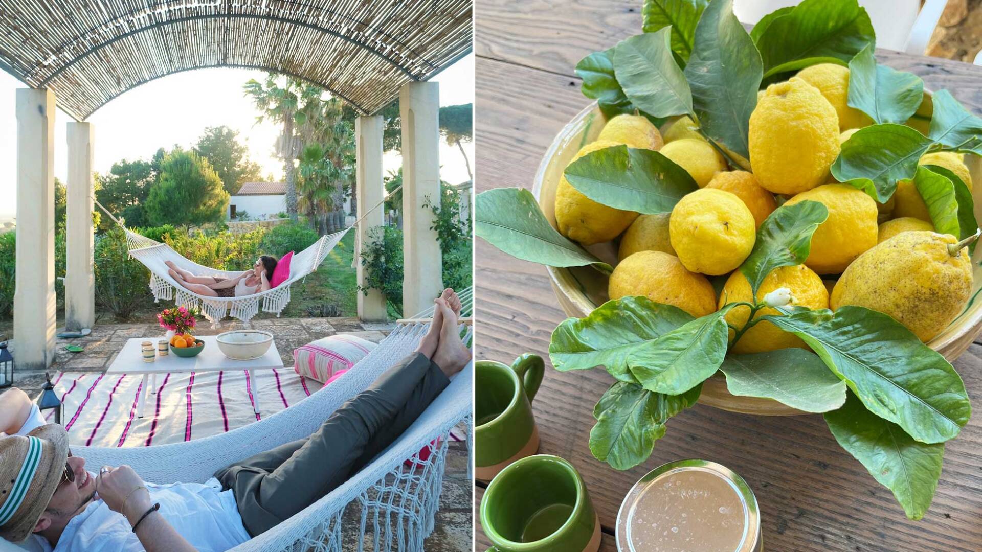 hammocks under the gazebo