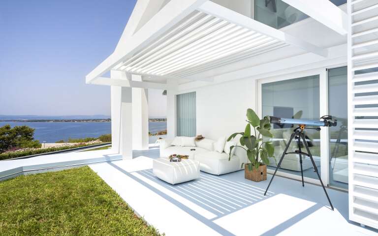 lounge area with sea view