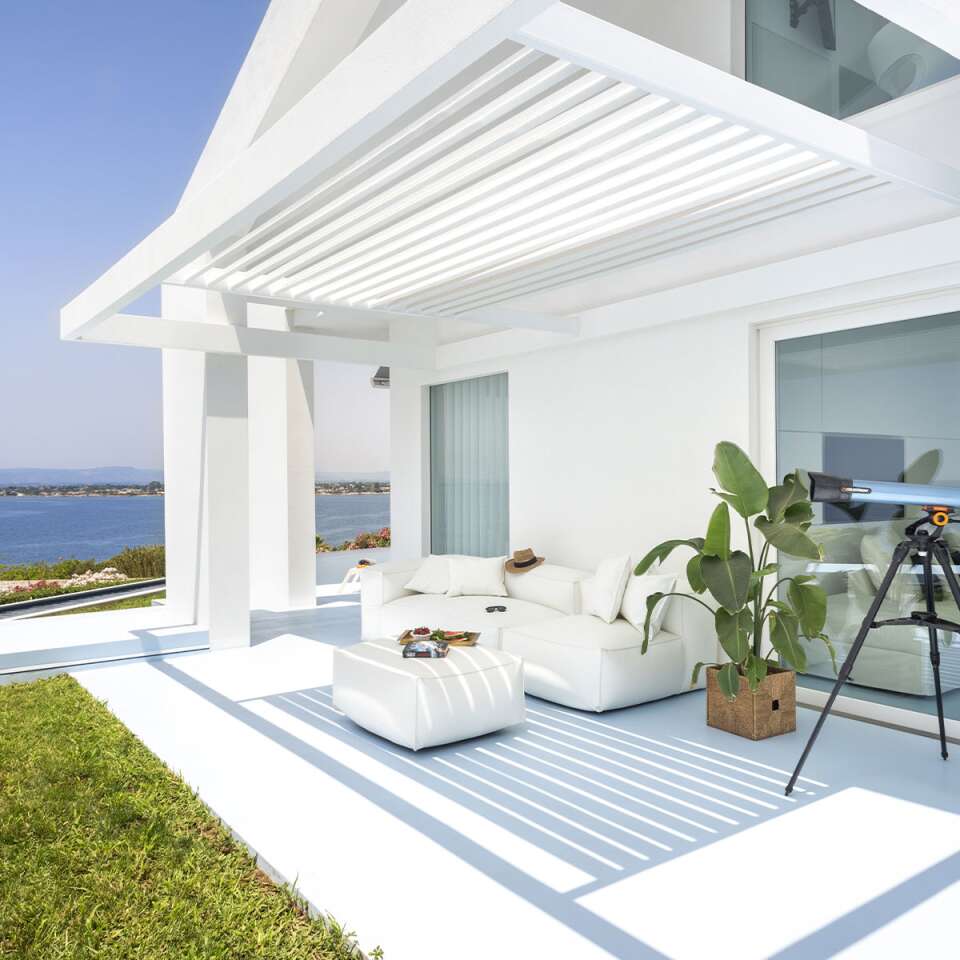 lounge area with sea view