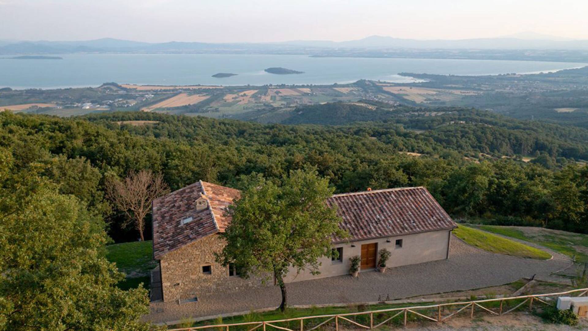 view over luxury villa Merini