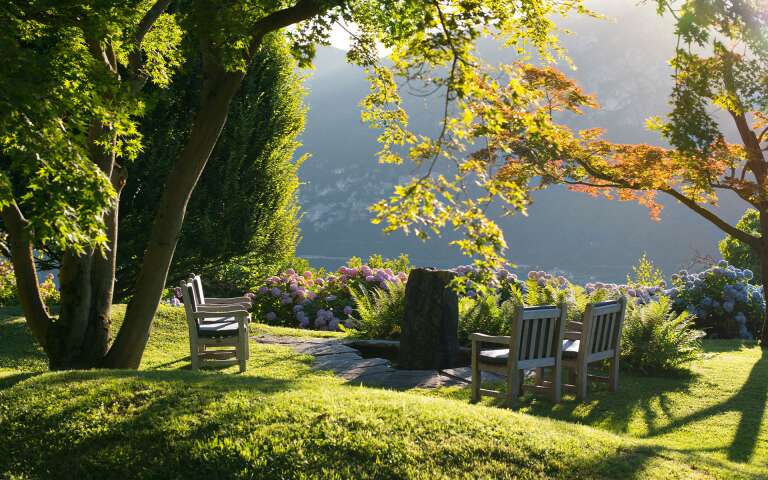 sitting area by the shore