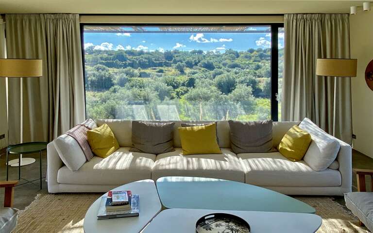  living room, countryside view