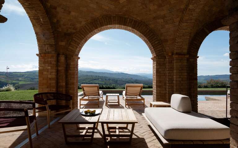 pergola by the swimming pool