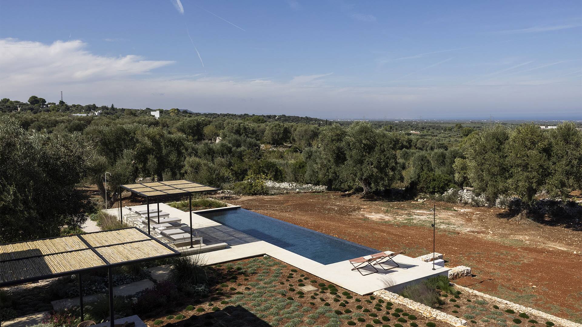 view over infinity swimming pool