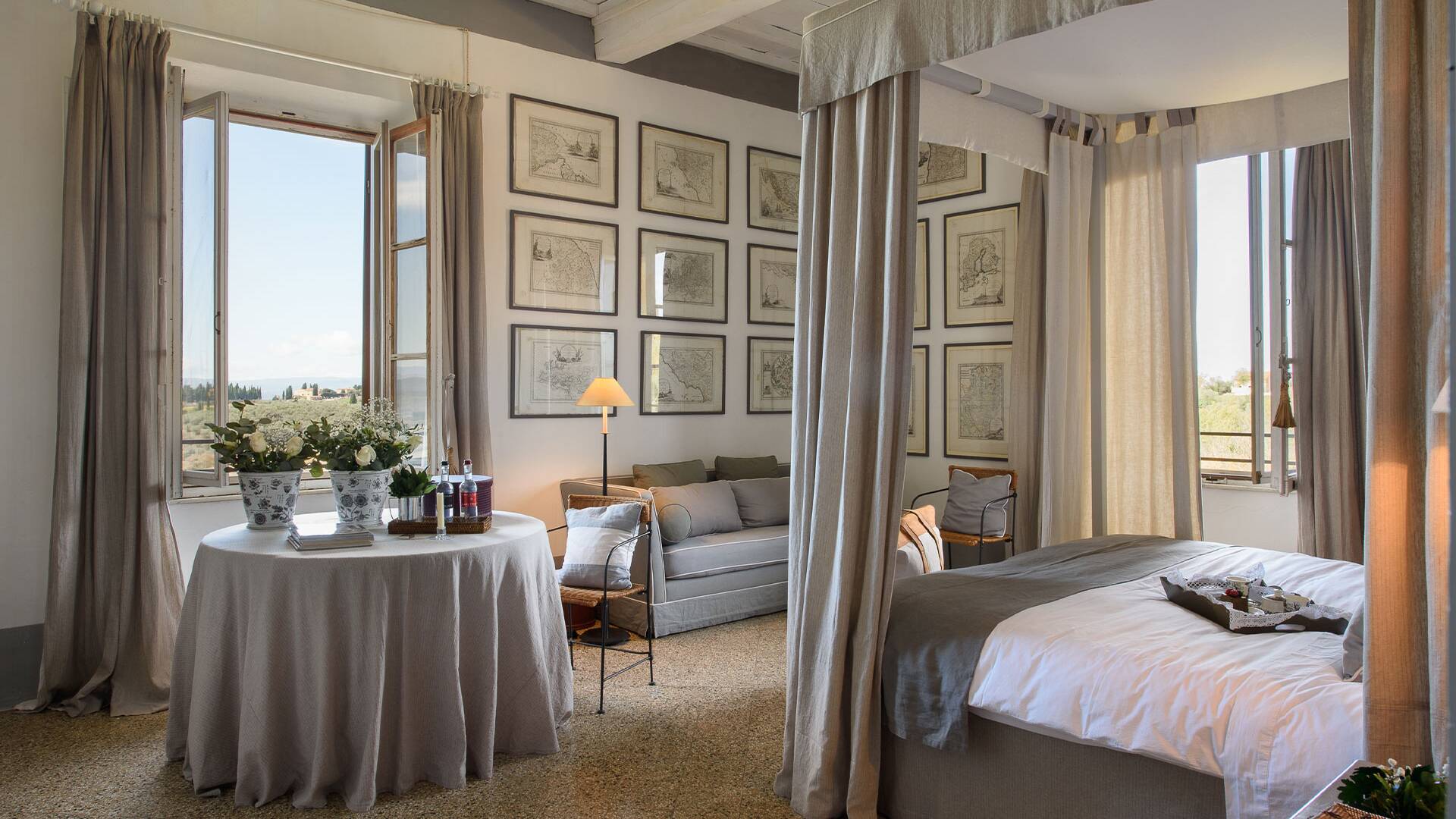charming view over Tuscan countryside