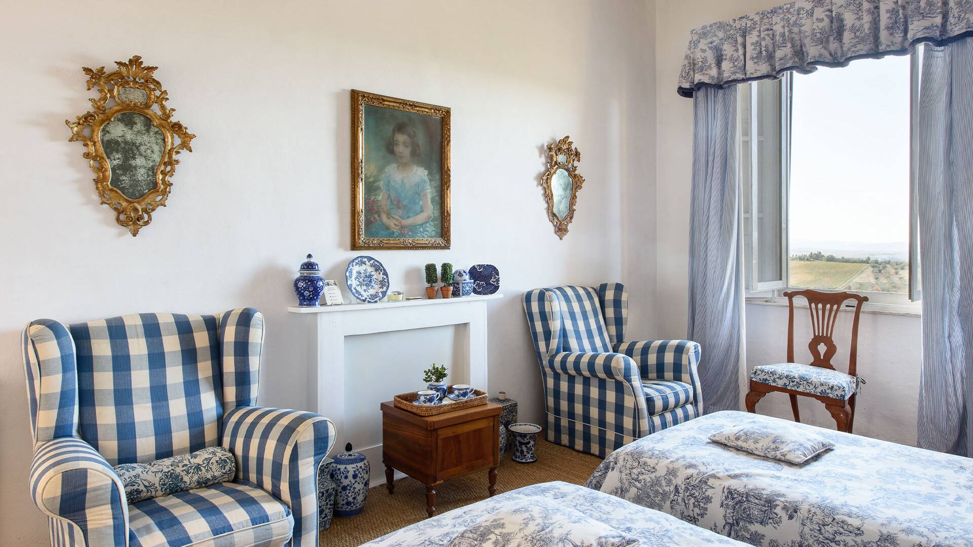 bright twin bedroom