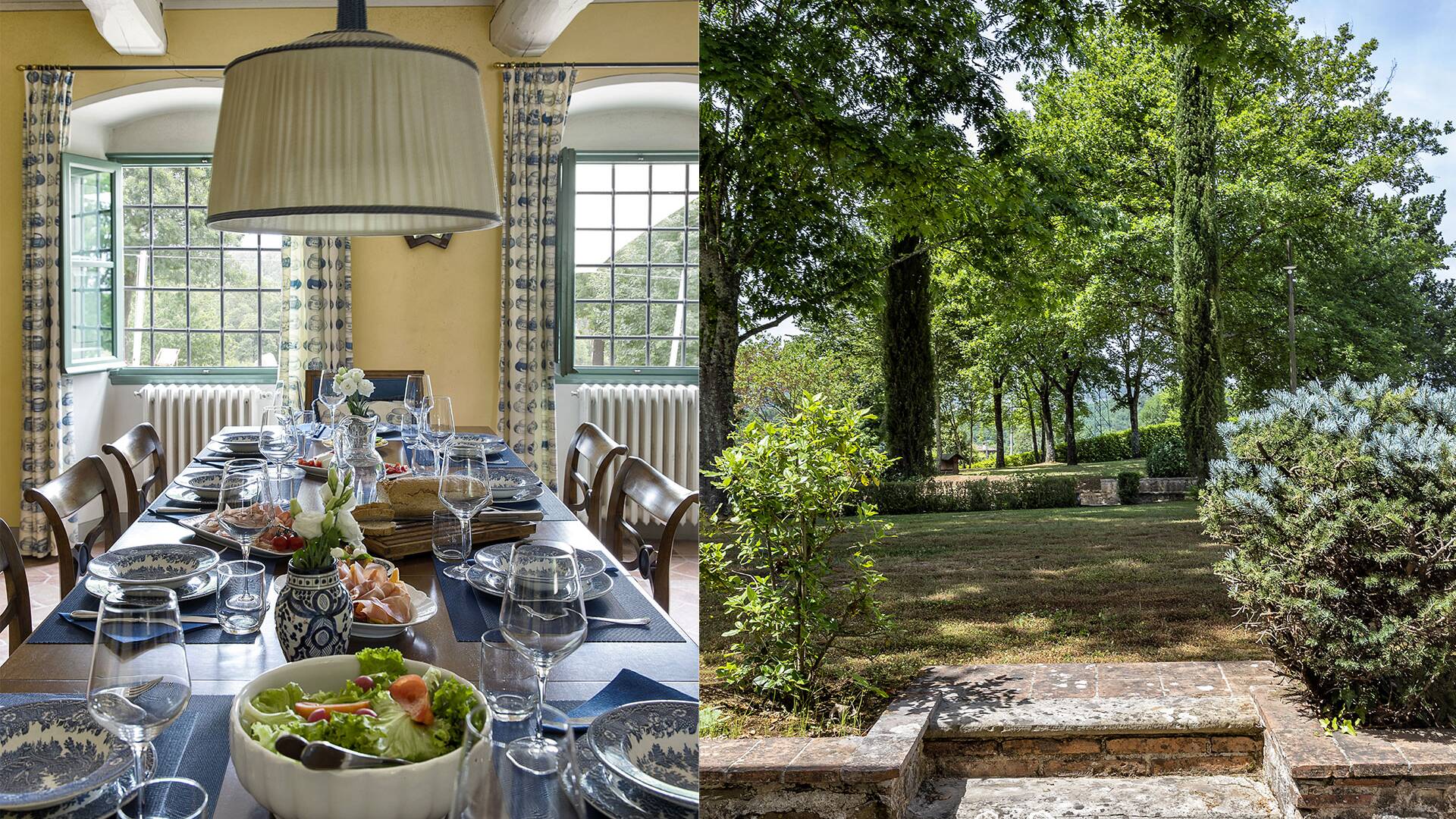 dining room and glimpse of garden