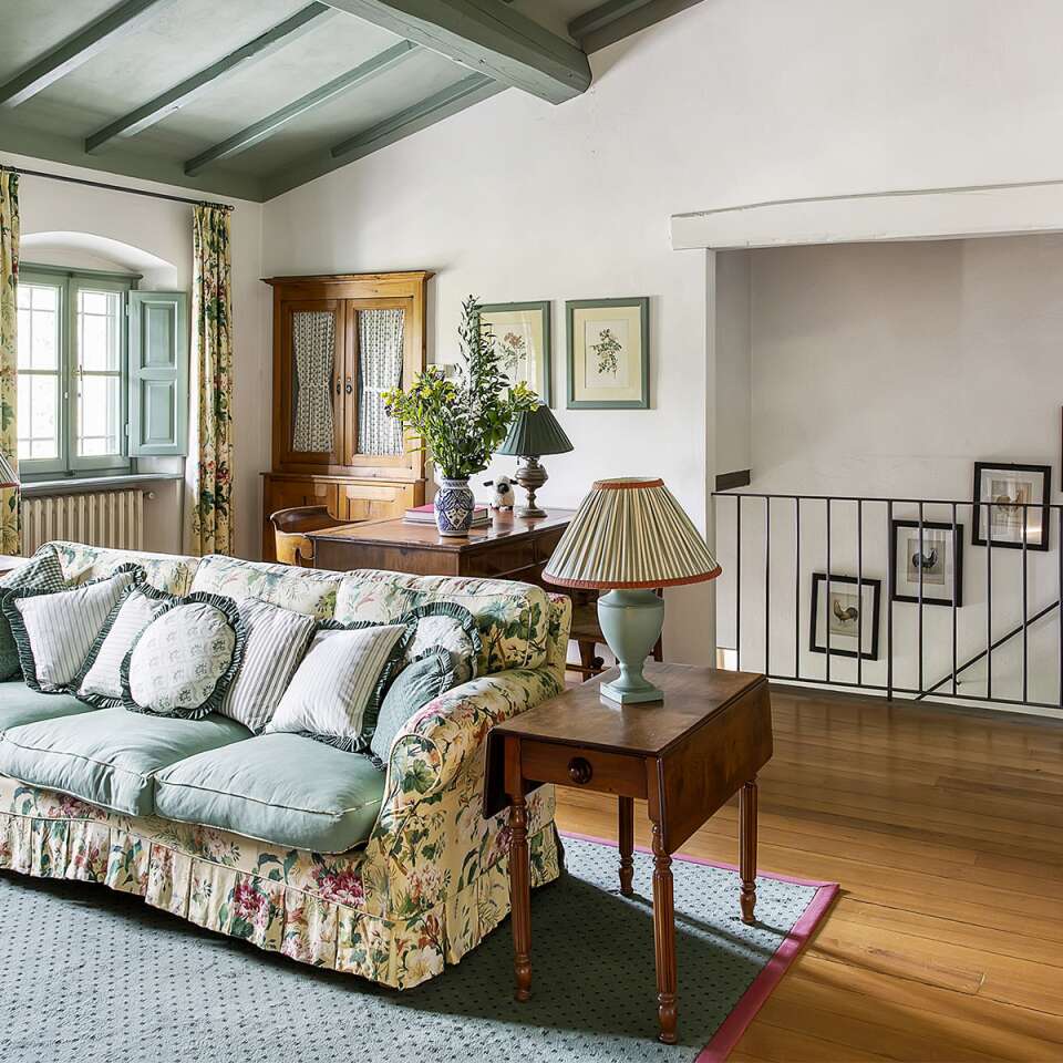 vibrant sitting area