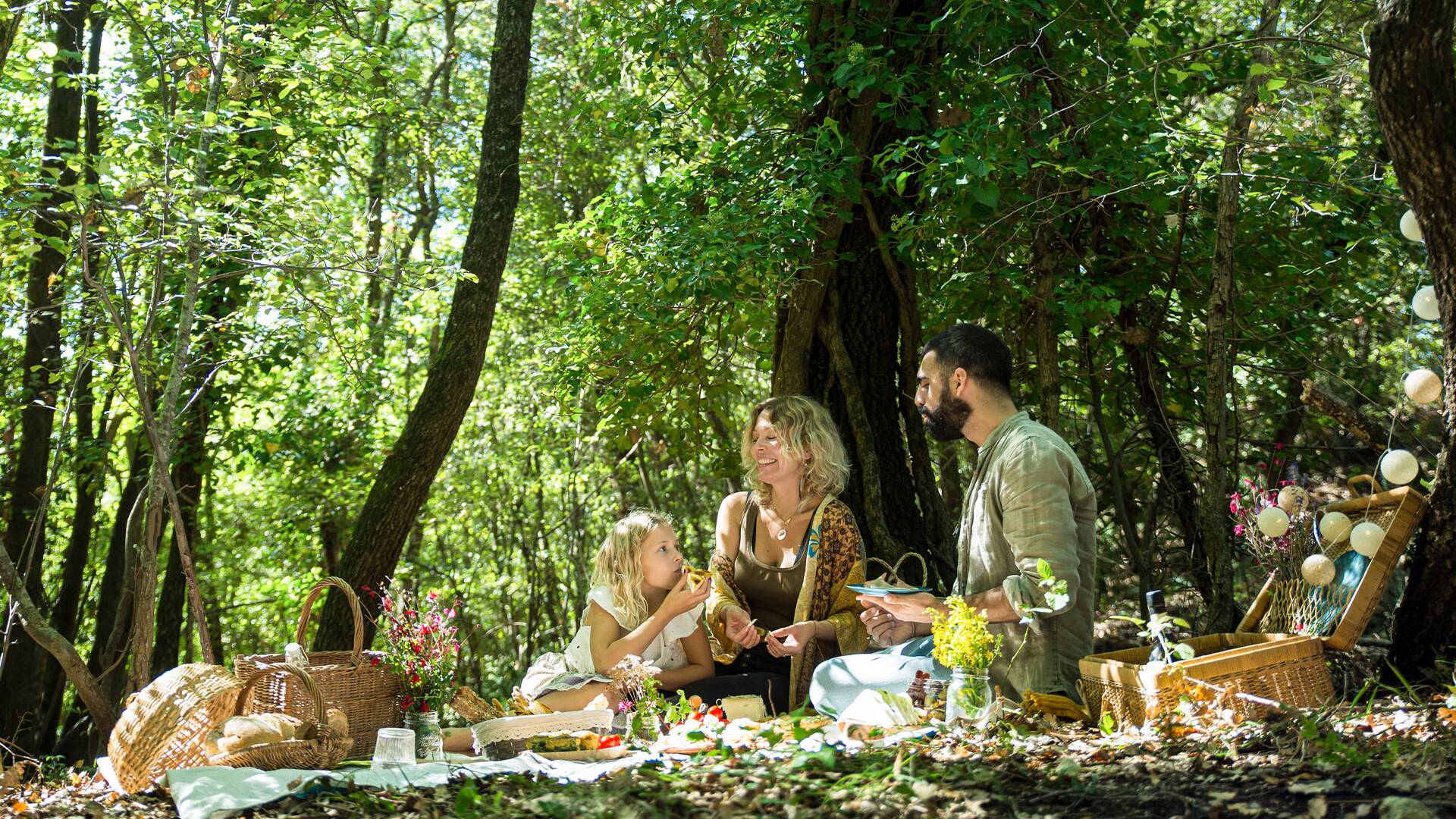 picnic in the private garden