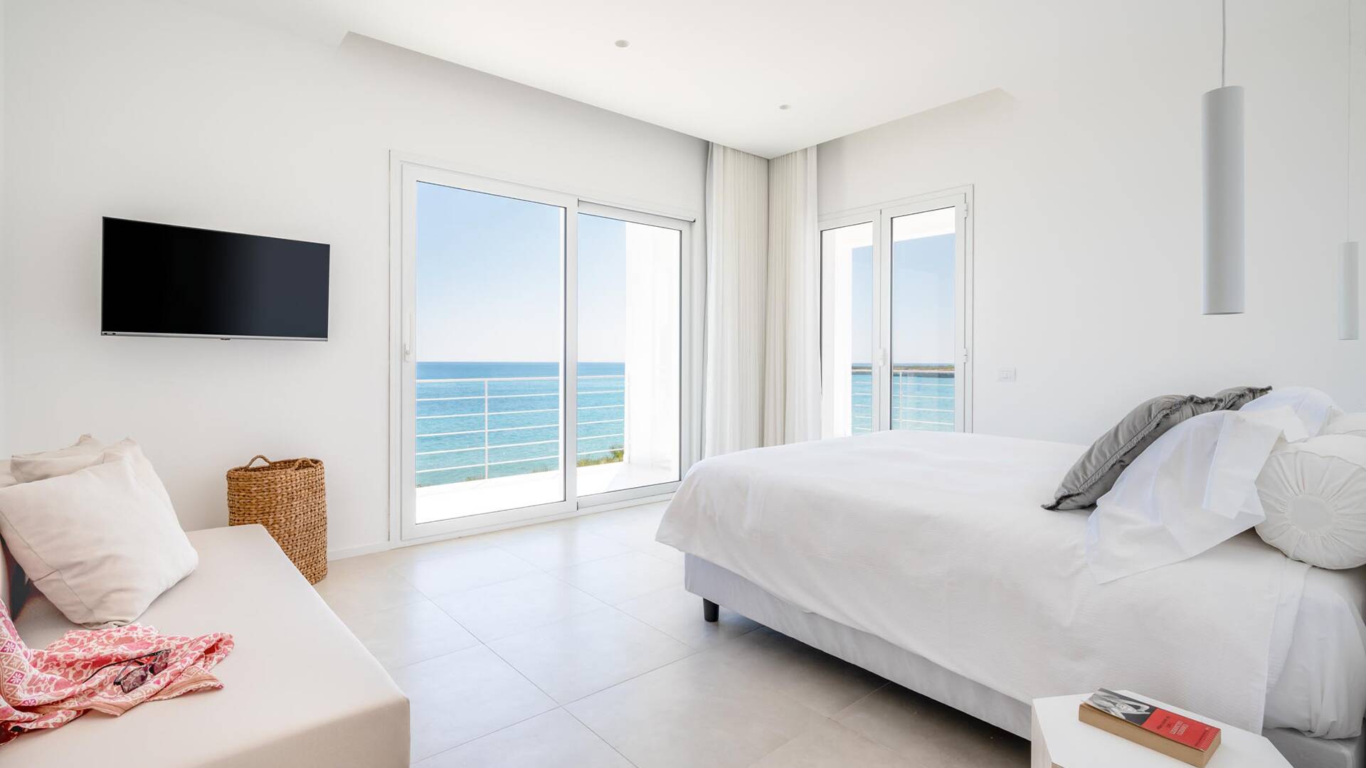 luxury bedroom with sea view