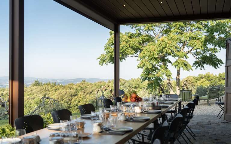 view over Tuscan countryside