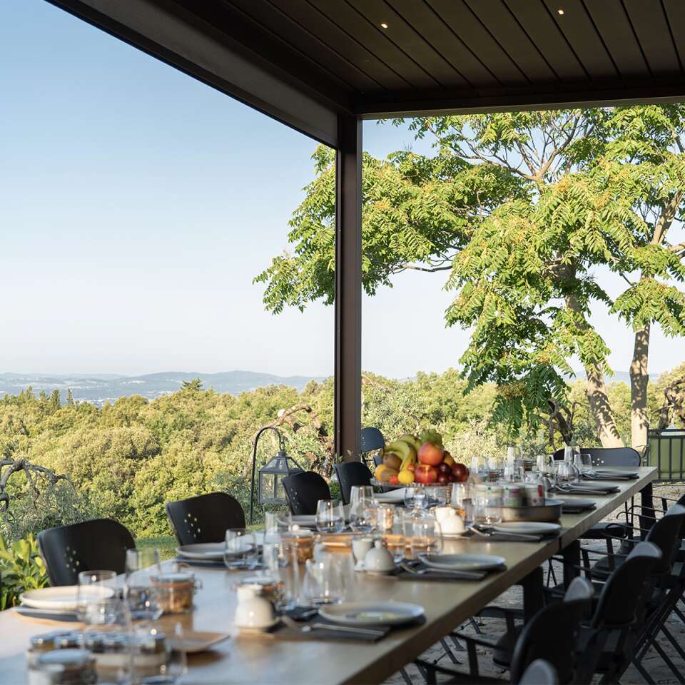 view over Tuscan countryside