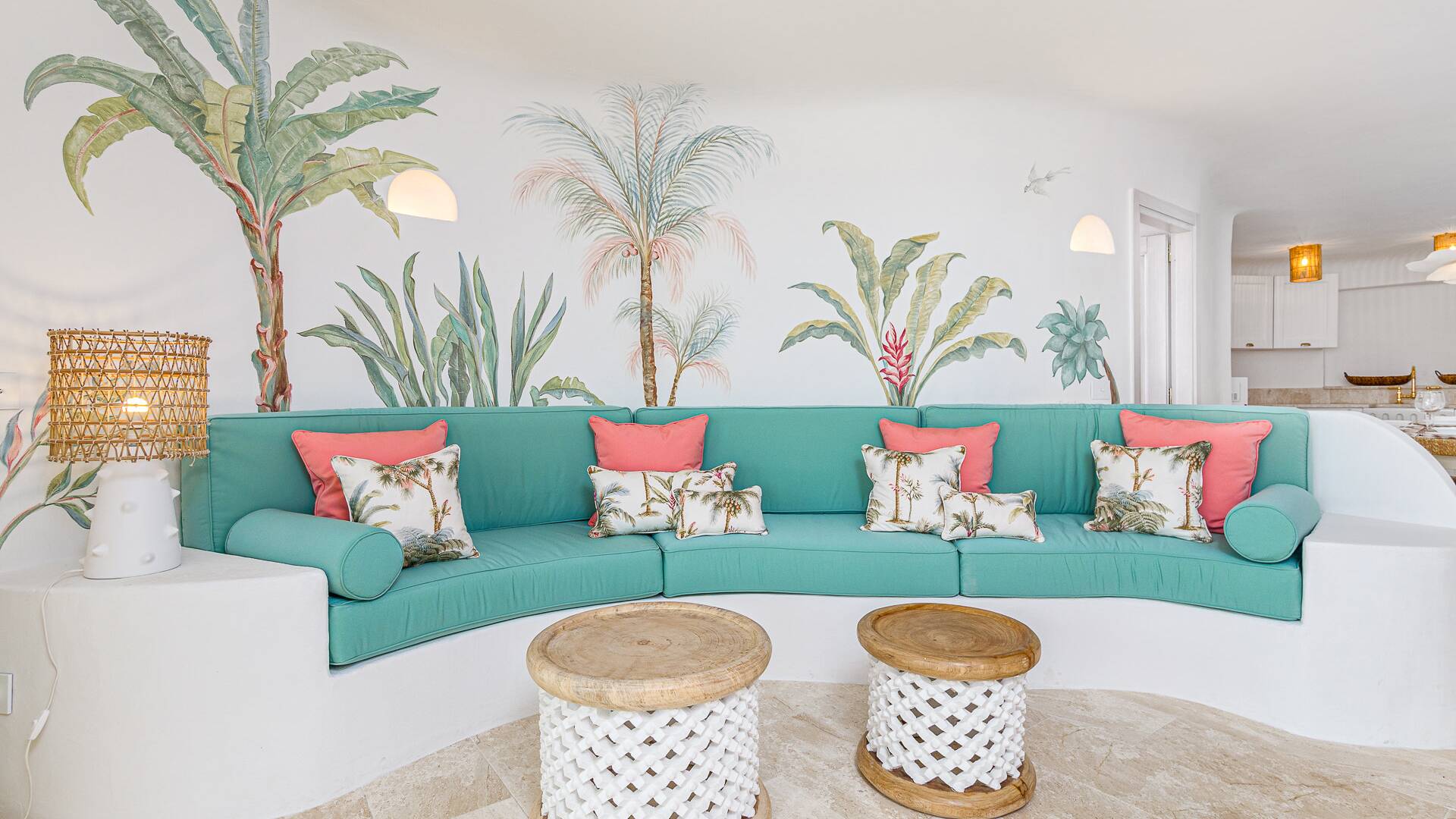 vibrant sitting area