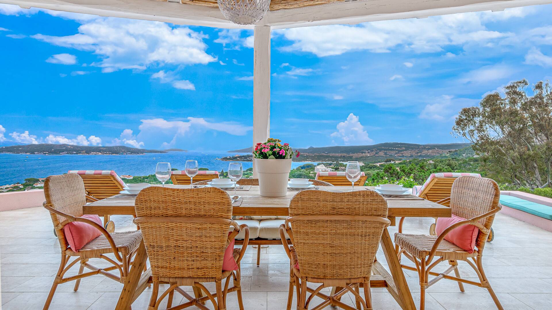 alfresco dining area with sea view