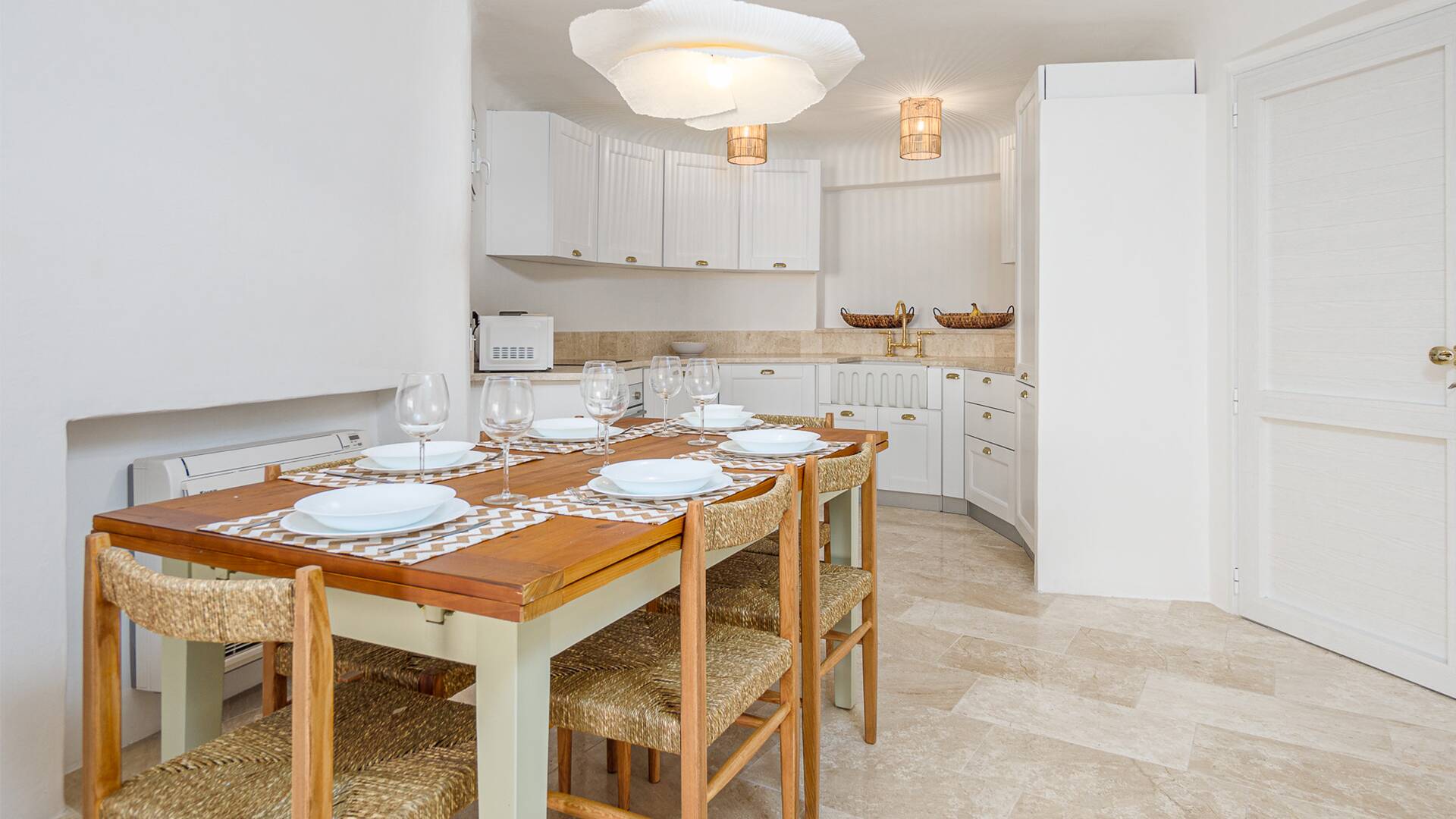 kitchen and dining table