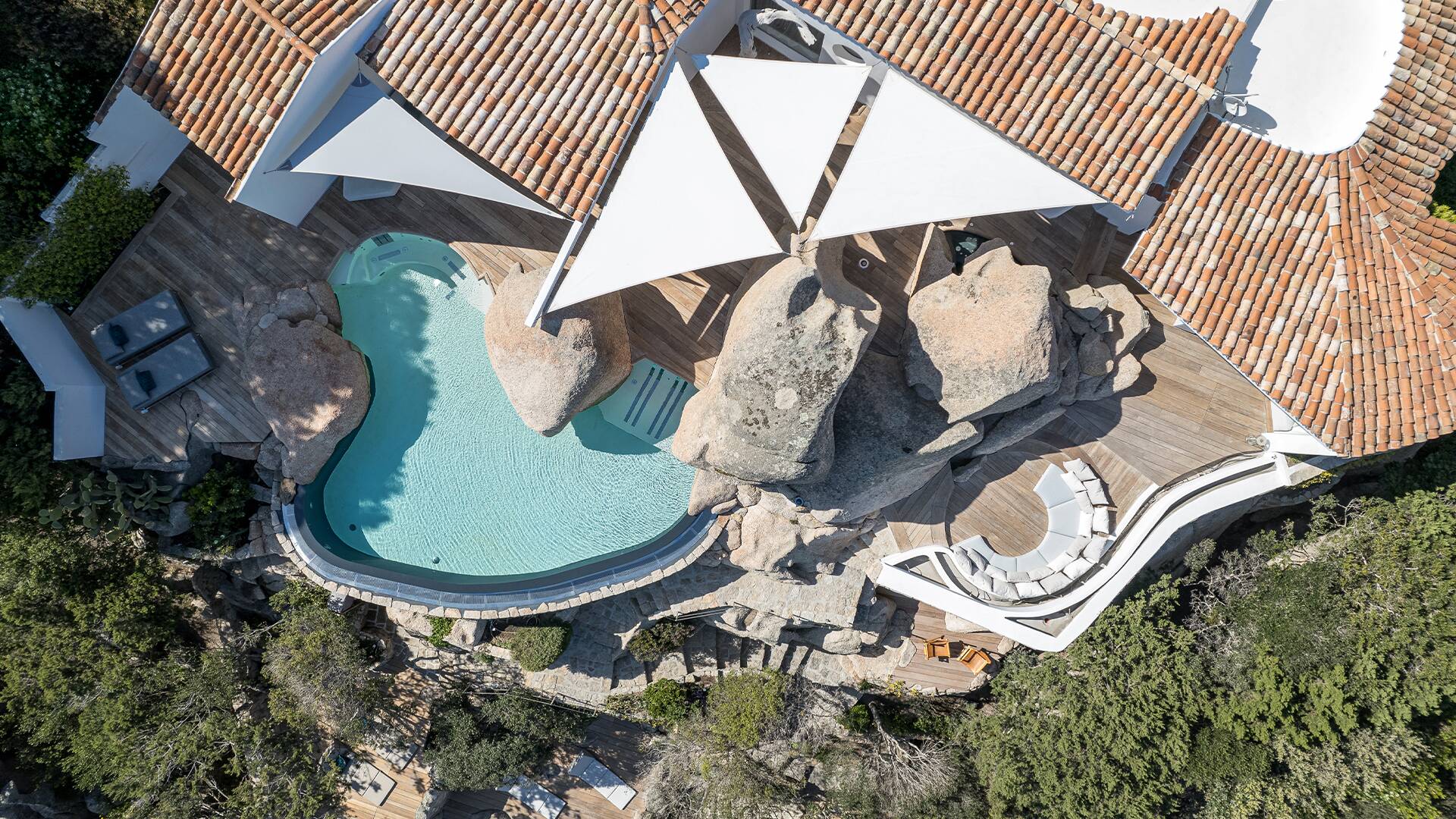 luxury villa Aura upper view