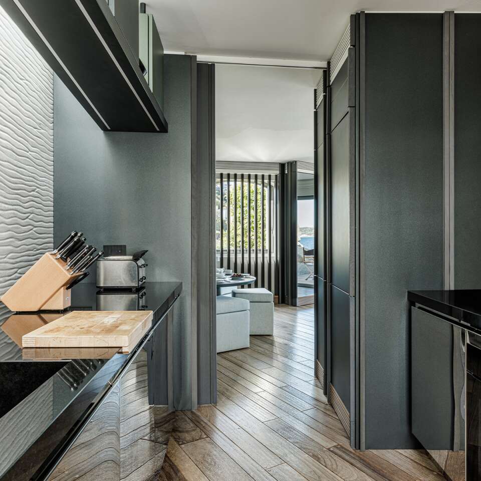 fully equipped design kitchen